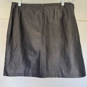 Black Leather Mini Skirt